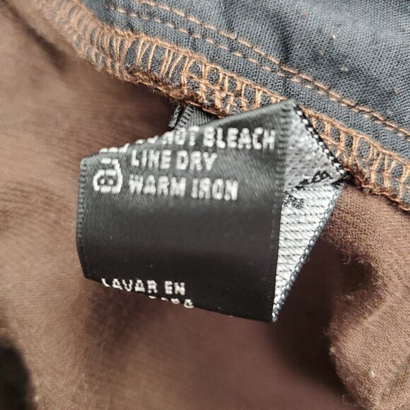 August Silk Womens Brown Polyester Straight Skirt Size 12 Fine Corduroy Western - Picture 6 of 10